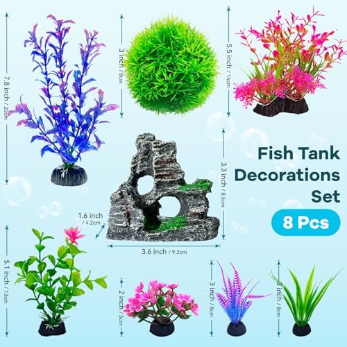 Safe resin rockery cave ornament for betta fish hiding and resting inside a bowl