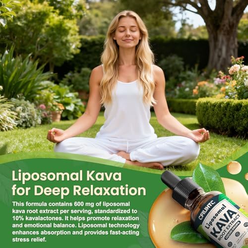 Kava Kava root extract drops with chamomile and passionflower for deep sleep support