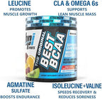 Bpi Sports Best Bcaa Fruit Punch scoop and powder texture display