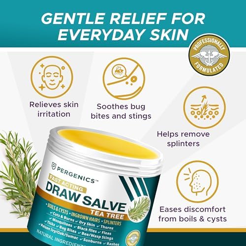 Pergenics anti inflammatory tea tree ointment for mosquito and insect bite relief.