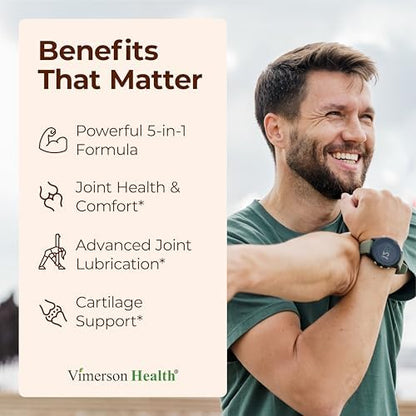 Glucosamine Sulfate with Hyaluronic Acid, Boswellia, Black Pepper & MSM Supplement – 5-in-1 Joint Supplements for Men and Women – Joint Health, Mobility & Bone Strength – FSA Eligible 60 Caps - Image 3