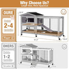 Outdoor small animal habitat with open roof design