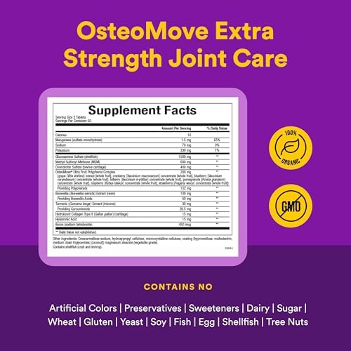 Natural Factors, OsteoMove Joint Care, Extra Strength Support for Joint and Bone Health, Non-GMO, 120 tablets (60 servings) - Image 5