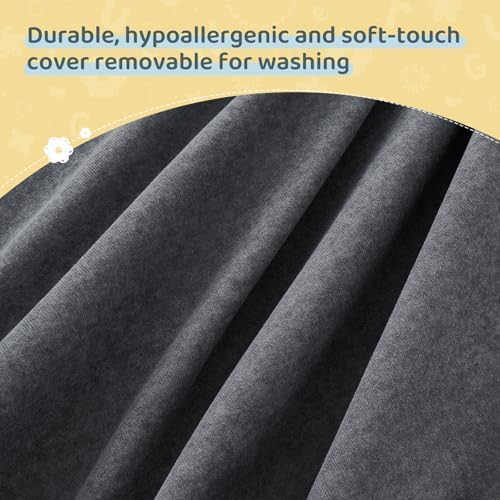 Travel Toddler Bed, 3-in-1 Convertible Sofa Bed for Toddler Portable Floor Beds, Flip Open Sofa Lounger for Girls and Boys, Made with High-Density Foam and Washable Cover,Gray - Image 7