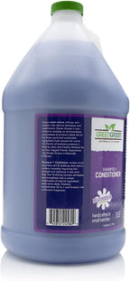 Back of Green Groom gallon bottle showing dilution instructions