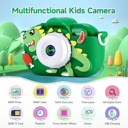 YEEHAO electronic toddler toy camera rear view showing the bright LCD screen display and navigation buttons
