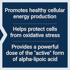 Life Extension Super R-Lipoic Acid side view showing capsule count