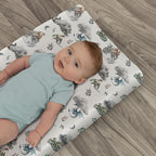 Full layout of unisex baby dragon nursery decor pad cover for boys and girls