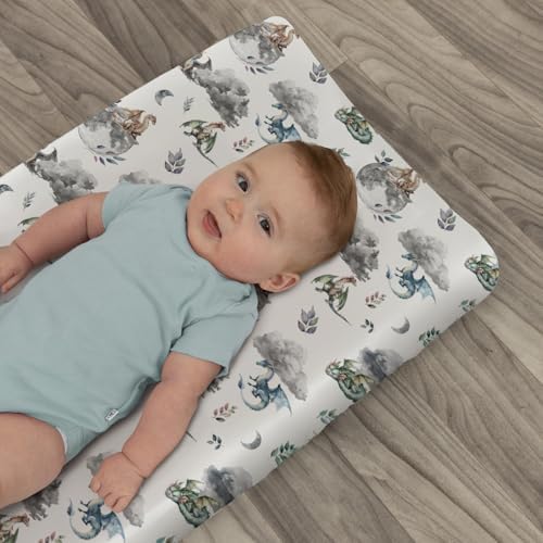Soft textured fabric detail of Kastlee diaper change mat cover