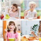 Vicloon food grade silicone infant spoons close up view