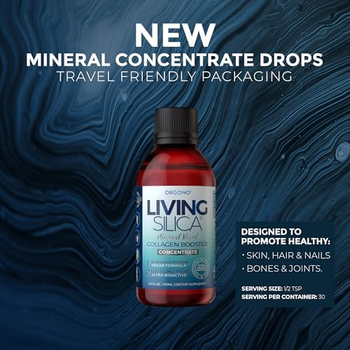Living Silica mineral-based collagen booster packaging detail
