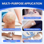 Bioemmalab transparent film dressing showing clear adhesive patch over skin.