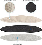 Soft breathable mesh heel protectors for blister prevention and comfort.