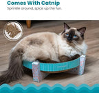 Catstages cat lounger close-up view of high-density corrugated material.