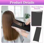 Close up of rounded comb teeth on hair dyeing board