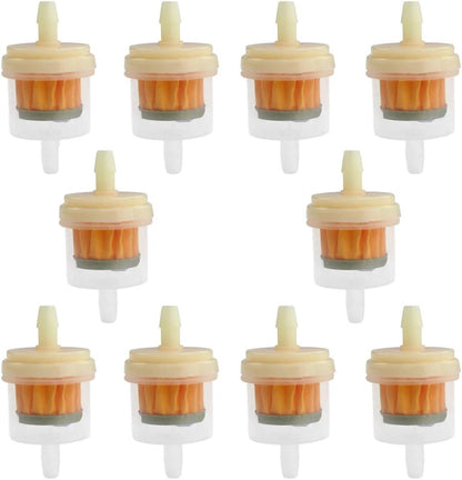 Uonlytech 10-piece microdermabrasion filters pack front view showing transparent plastic housing