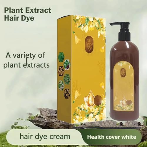 Pure plant extract hair color shampoo for seamless gray coverage
