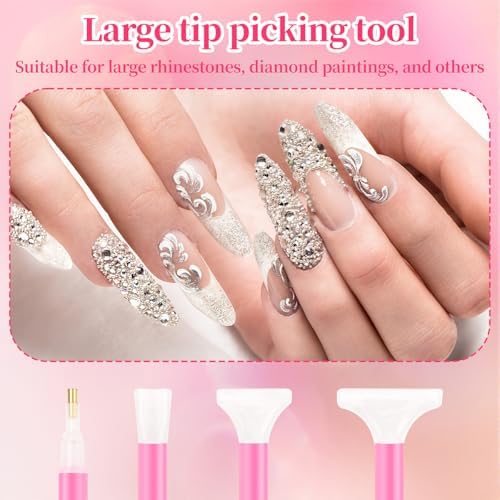 Demonstration of Notoke picker tool picking up a rhinestone