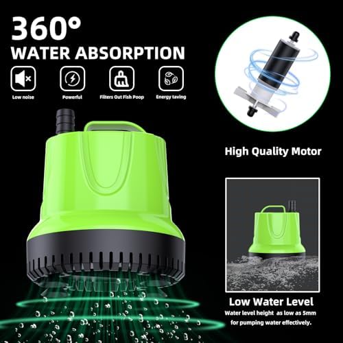 Freesea hydroponic water pump packaging and included accessories