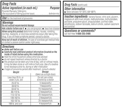 A+Health family pack dewormer bottle showcasing the banana variant