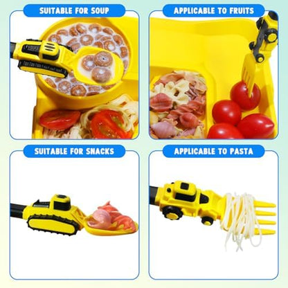 Construction themed cutlery set for children self feeding