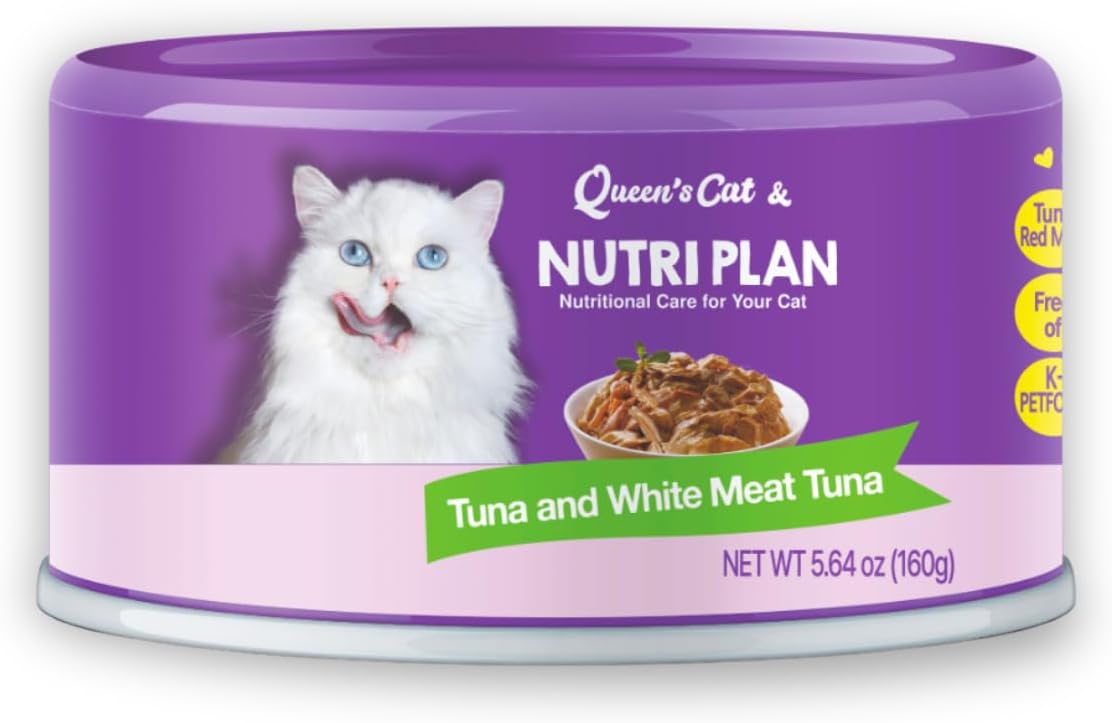 Queen's Cat & NUTRI PLAN Wet Cat Food Gourmet Tuna & Mackerel Meat Recipe 5.64 oz Cans, High Protein Taurine Rich, No Added Preservatives or Seasonings, Complete Balanced Nutrition, Pack of 24 - Image 10