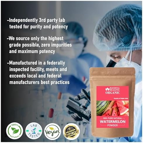 Organic watermelon fruit extract powder 300 gram packaging detail