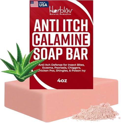 Erbaid calamine soap bar front view for natural itch relief