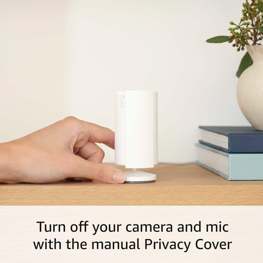Like-New Ring Indoor Cam, Home or business security in 1080p HD video, White - Image 4