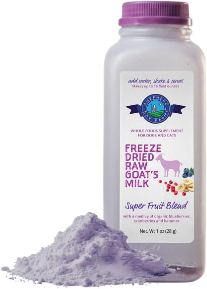 Shepherd Boy Farms Freeze Dried Raw Goats Milk with Probiotics for Dogs & Cats (Classic), High Protein Digestible Goat Milk for Sensitive Stomachs, Food Topper, Dog Camping Essentials - Makes 16 FL OZ - Image 11