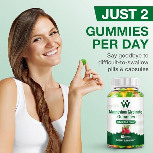 Wachray Magnesium Glycinate Gummies bottle with Vitamin D and B6 label