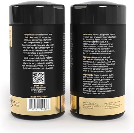 Top view of Simply Wonderful premium hair color remover canister with easy dispense lid open