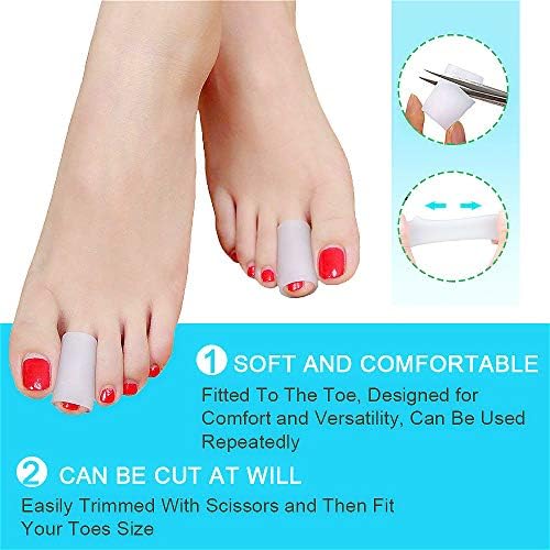 Medical grade white gel toe tubes for hammer toe relief