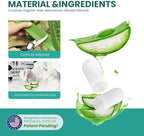 Aloe vera infused silicone toe covers for moisturizing skin protection.