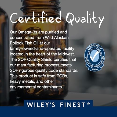 Product packaging box and bottle layout for Wiley's Finest Peak EPA supplement