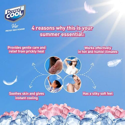 Dermicool Her 400 gram large pack for long-lasting summer heat relief.