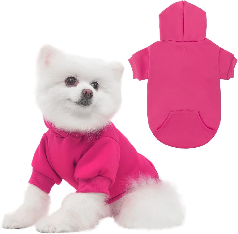 KOOLTAIL Dog Hoodie for Small Medium Large Dogs, Soft and Warm Pet Sweater with Leash Hole and Pocket Boy Girl, Puppy Fall Winter Jacket Clothes, French Pitbull Cold Weather Coat Sweatshirt, Black M - Image 15
