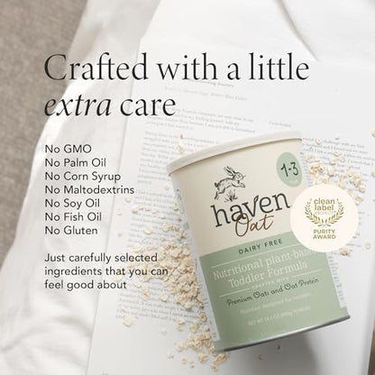 Haven plant based oat milk formula for children aged one to three years