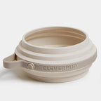 Cleverpup Nomad Large Collapsible Travel Dog Bowl - 4 Cup BPA-Free Silicone for Medium & Large Dogs, Portable, Food & Water, Dishwasher Safe - Grey Silicone - Image 12