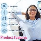 Disposable underarm sweat pads stack showing ultra-thin material