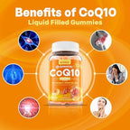 Neviss orange flavor coq10 gummies open bottle view