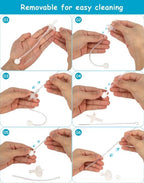 Ergonomic toddler handles from the ROPOSY conversion kit shown from a top down angle