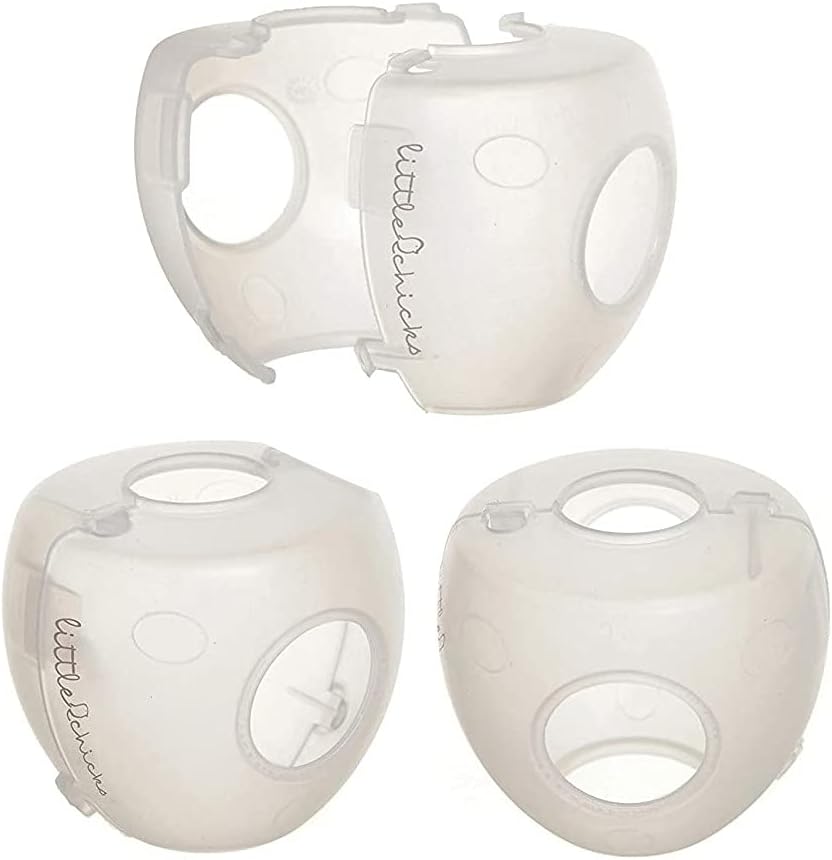 Little Chicks Baby Safety Door Knob Covers 3 Count pack front view