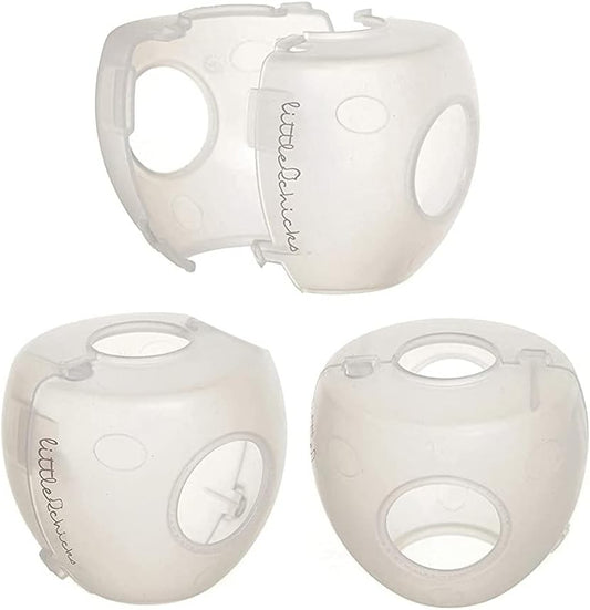 Little Chicks Baby Safety Door Knob Covers 3 Count pack front view