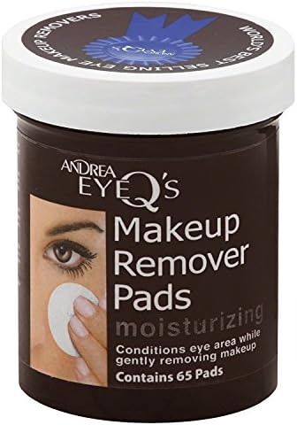 Close up of Andrea Eye Qs Moisturizing Eye Makeup Remover Pads jars