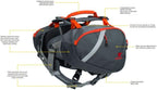 Lava red small canine trail pack with reflective safety trim