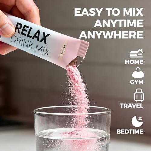 KXVUDE relaxation on demand powder mix travel friendly stick packets packaging.