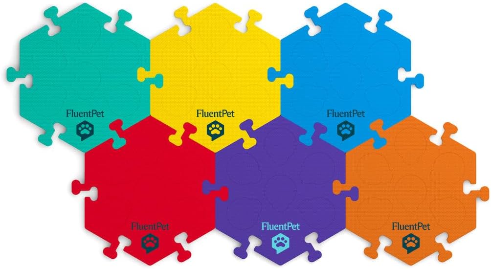 FluentPet durable soft top base mat for pet vocabulary building
