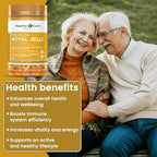 Healthy Care Royal Jelly bottle side view showing cap and packaging