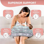 Pillani nursing pillow showing removable cotton fabric texture